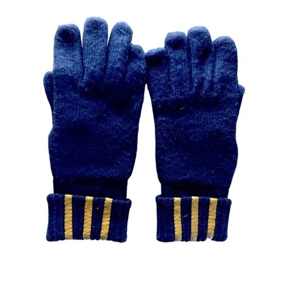 Vintage navy winter gloves